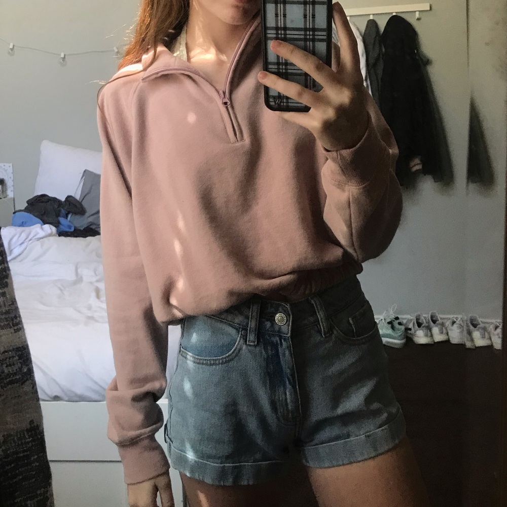 cropped quarter zip pacsun